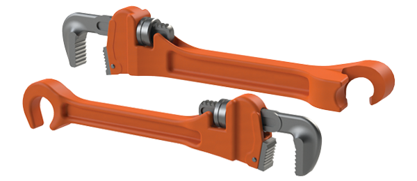Refining Tools PETOL® Refinery Wrench: Combination Pipe Wrench and Valve Wheel Wrench